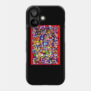 Classic cartoon collage art Phone Case