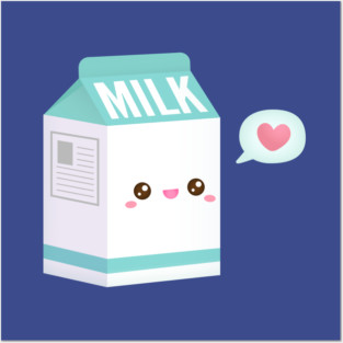 Cute Milk Carton, I Love Milk Posters and Art
