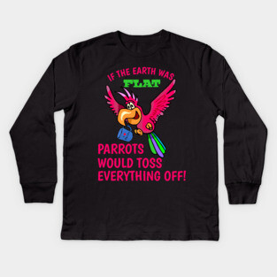 Parrot tossing mug Kids Long Sleeve T-Shirt