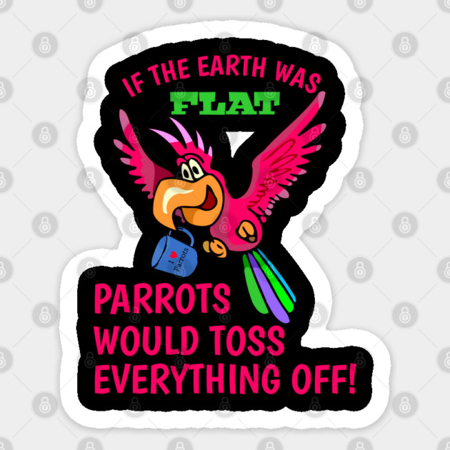 Parrot tossing mug Sticker by Einstein Parrot