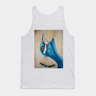 Hand Drawn Peacock Illustration Tank Top