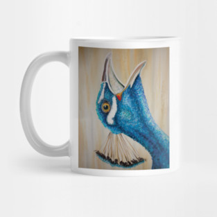 Hand Drawn Peacock Illustration Mug