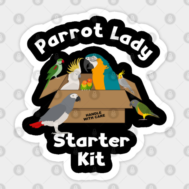 Parrot Lady Starter Kit for Bird Lover Sticker by Einstein Parrot