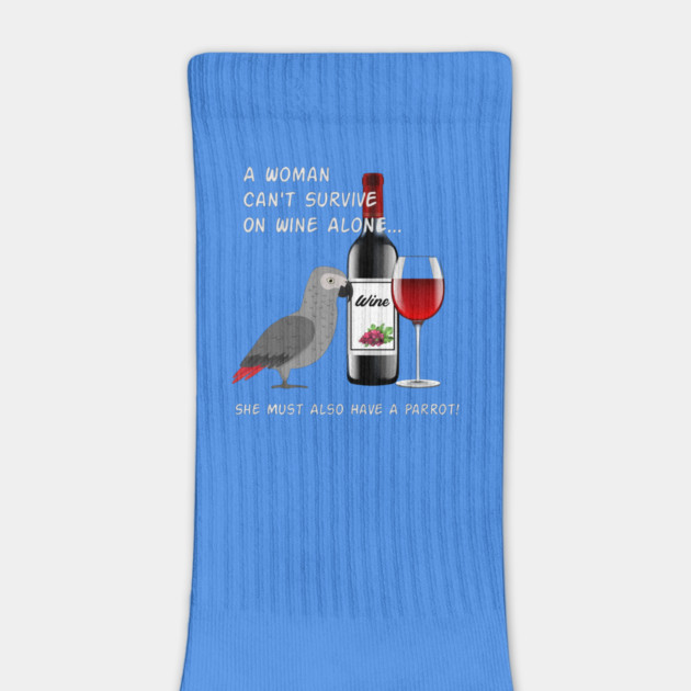 African Grey Parrot Wine Loving Drinking by Einstein Parrot