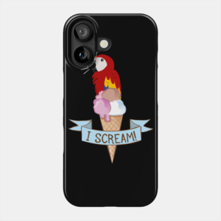 Scarlet Macaw Ice Cream Parrot Phone Case
