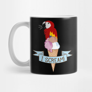 Scarlet Macaw Ice Cream Parrot Mug