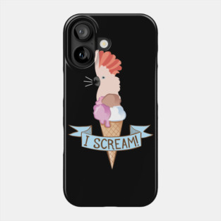 Moluccan Cockatoo Ice Cream Parrot Phone Case
