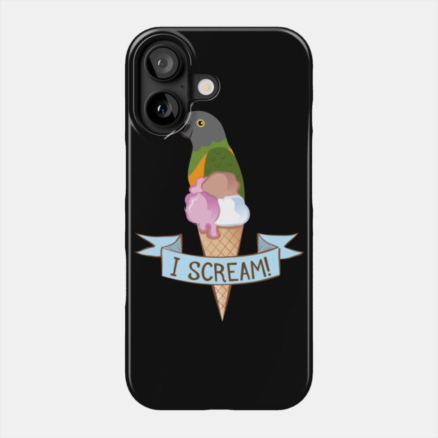 Senegal Parrot Ice Cream Phone Case by Einstein Parrot