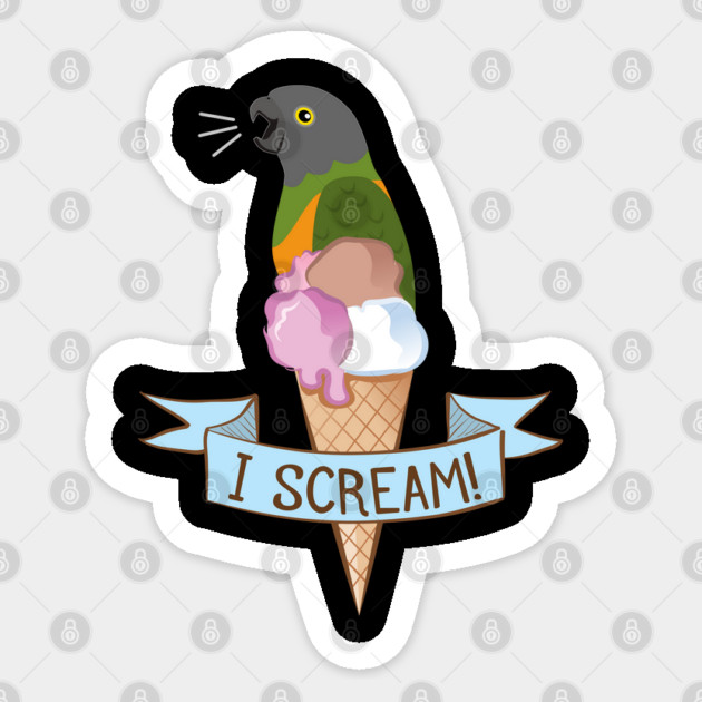Senegal Parrot Ice Cream Sticker by Einstein Parrot