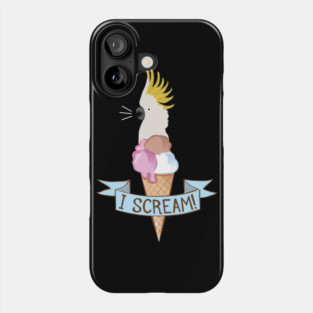 Sulfur Crested Cockatoo Ice Cream Parrot Phone Case