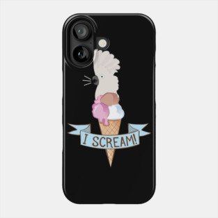 Umbrella Cockatoo Ice Cream Parrot Phone Case
