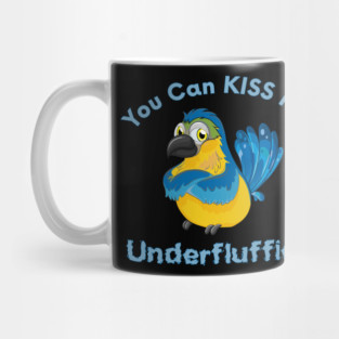 Blue Gold Macaw Parrot Kiss Underfluffies Mug