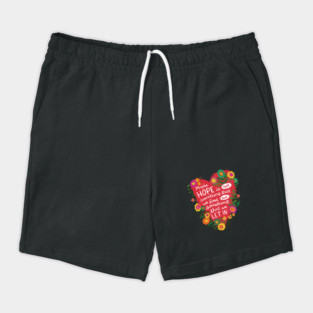 Heart Shaped Positive Hope Quotation Shorts