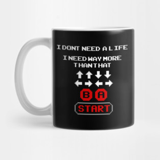 Konami Code - I Don't Need a Life Mug