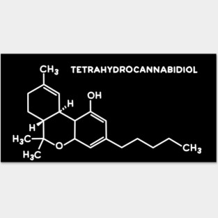 THC molecule Posters and Art
