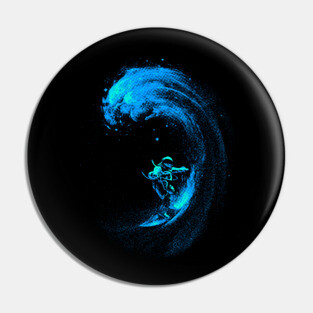 Space Surfing Pin