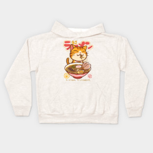 Neko Ramen (Orange Cat) Kids Hoodie