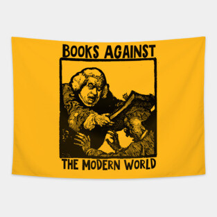 Books Against The Modern World Tapestry