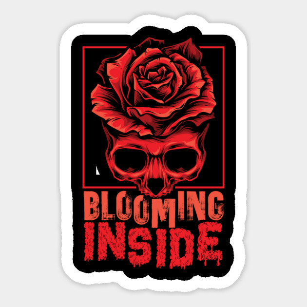 Blooming Inside Halloween Skull Magnet by The WYLD Tribe