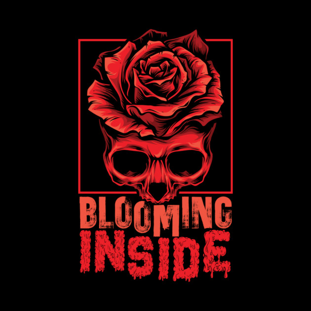 Blooming Inside Halloween Skull by The WYLD Tribe