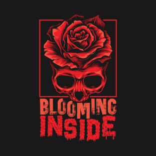 Blooming Inside Halloween Skull T-Shirt