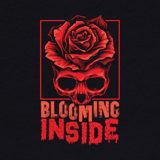 Blooming Inside Halloween Skull by The WYLD Tribe