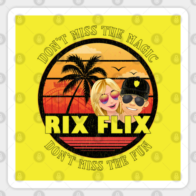 Rix Flix Don't Miss the Magic Don't Miss the Fun Florida Vlogger Distressed Design Sticker by Joaddo