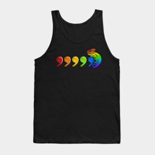 Comma Chameleon - rainbow Tank Top