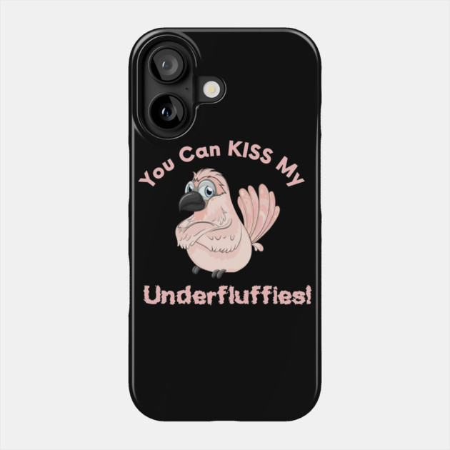 Moluccan Cockatoo Parrot Kiss Underfluffies Phone Case by Einstein Parrot