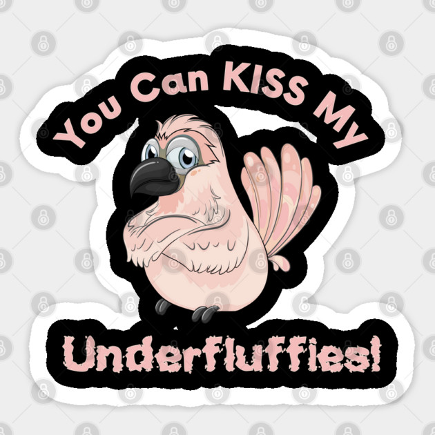 Moluccan Cockatoo Parrot Kiss Underfluffies Sticker by Einstein Parrot