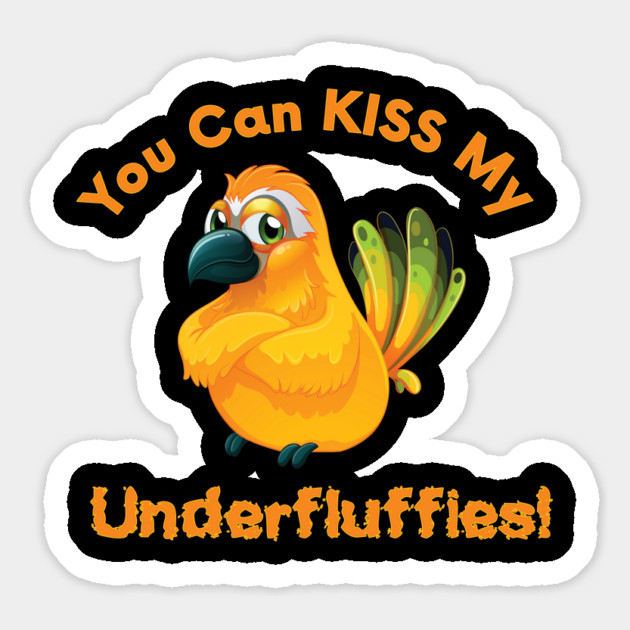 Sun Conure Parrot Kiss Underfluffies Magnet by Einstein Parrot