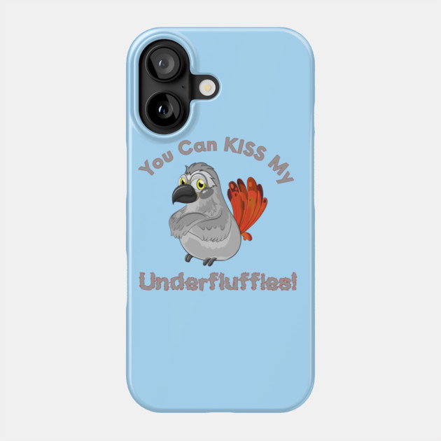 African Grey Parrot Kiss Underfluffies Phone Case by Einstein Parrot