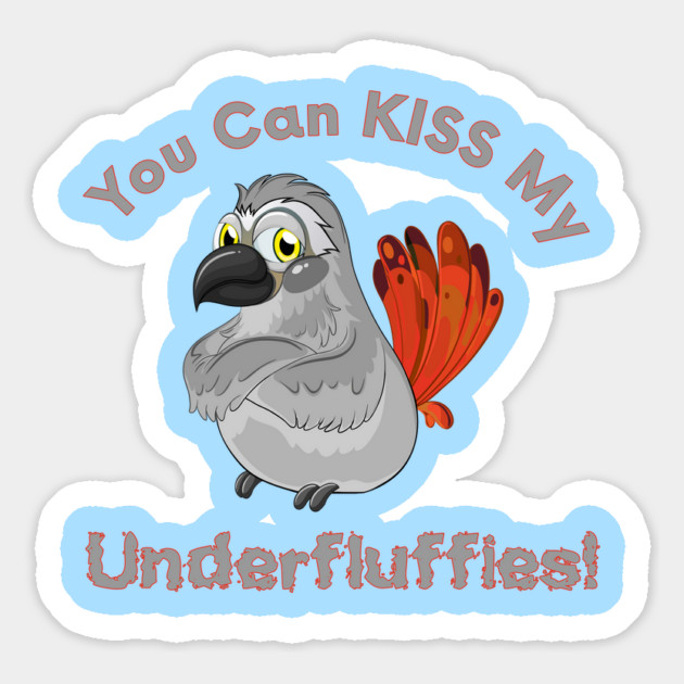 African Grey Parrot Kiss Underfluffies Magnet by Einstein Parrot