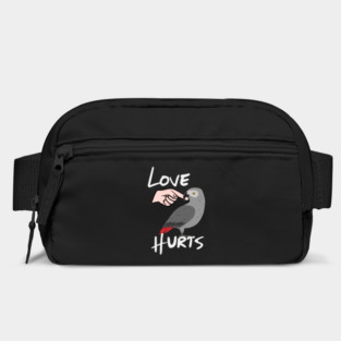 Love Hurts African Grey Parrot Biting Finger Bag