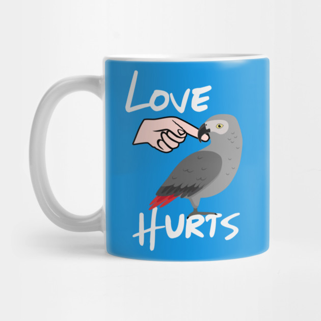 Love Hurts African Grey Parrot Biting Finger by Einstein Parrot