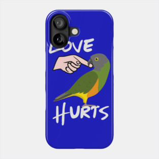 Love Hurts Senegal Parrot Biting Finger Phone Case