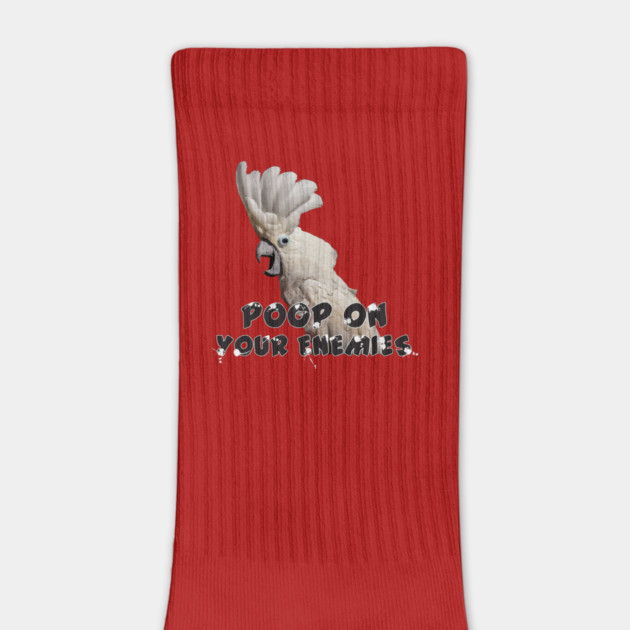 Umbrella Cockatoo Parrot Poop on Enemies by Einstein Parrot