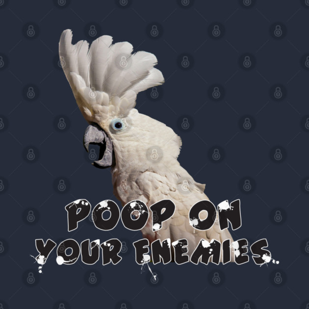 Umbrella Cockatoo Parrot Poop on Enemies by Einstein Parrot