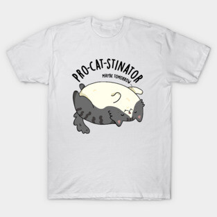 Pro-cat-stinator Funny Fat Cat Pun T-Shirt