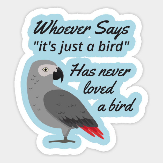 Just A Bird - African Grey Parrot Magnet by Einstein Parrot
