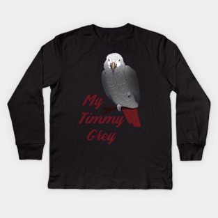 Timneh African Grey Parrot Timmy Kids Long Sleeve T-Shirt