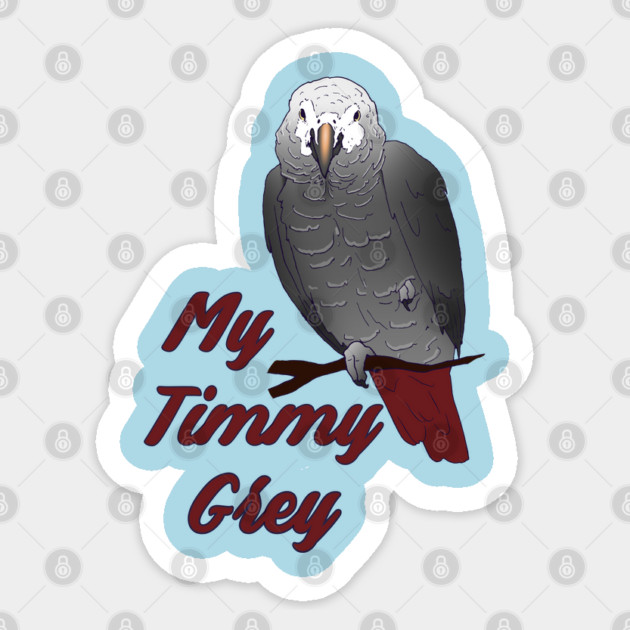 Timneh African Grey Parrot Timmy Sticker by Einstein Parrot