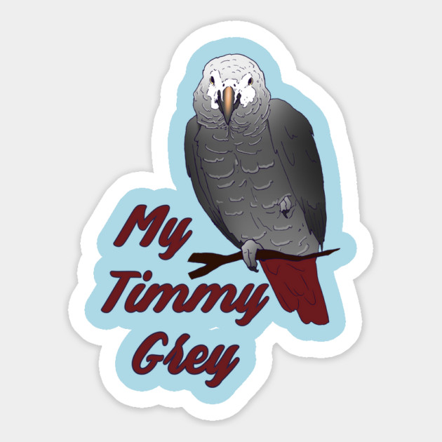 Timneh African Grey Parrot Timmy Magnet by Einstein Parrot