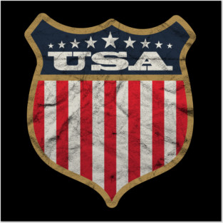 'USA Vintage white ' Cool USA Flag Vintage Posters and Art