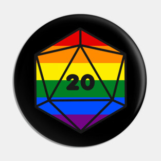 D20 - Pride Dice Pin