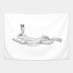 Running rabbit` Tapestry