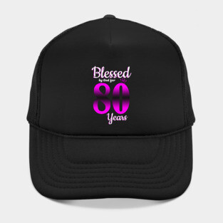 Blessed by God for 80 Years Old 80th Birthday Gifts Crown Hat