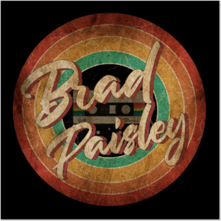 Brad Paisley Vintage Circle Art Posters and Art