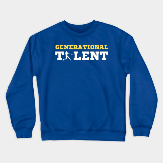 Generational Talent - Baseball Crewneck Sweatshirt by Litehouse Tees