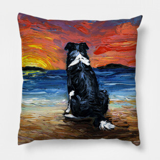 Beach Days - Border Collie Pillow